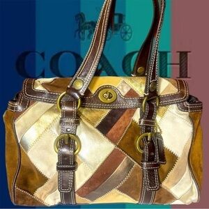 GUC Coach 90s LEGACY SUEDE Leather Patchwork Vintage Satchel Bag 😍